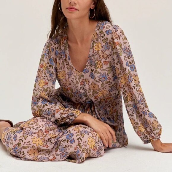 VELVET • Priscilla Printed Boho Dress in Buttercup - Picture 15 of 16